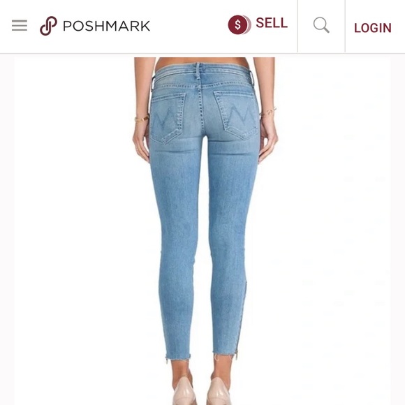 🍄 Mother Looker Zip Fray Wash Home Sweet Home Jeans - Picture 8 of 15